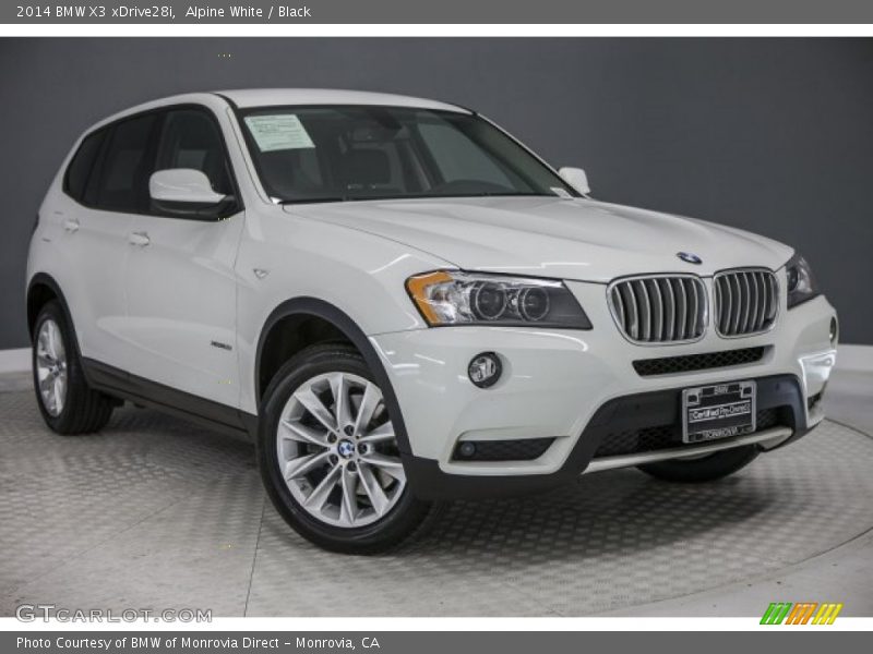 Alpine White / Black 2014 BMW X3 xDrive28i