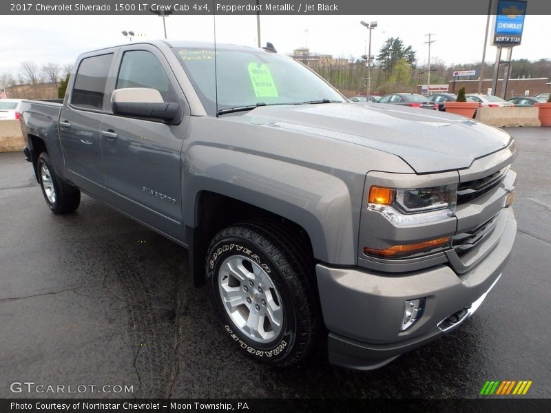 Pepperdust Metallic / Jet Black 2017 Chevrolet Silverado 1500 LT Crew Cab 4x4