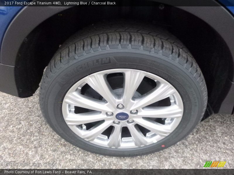 Lightning Blue / Charcoal Black 2017 Ford Escape Titanium 4WD