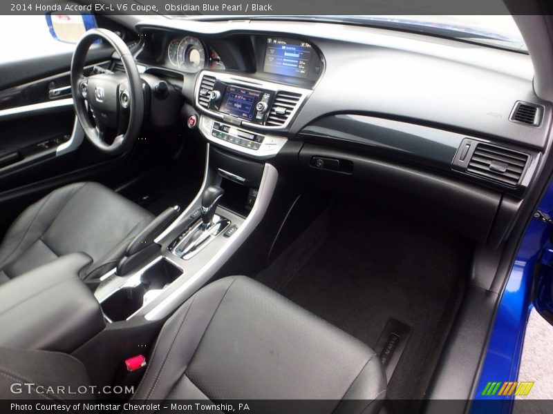 Obsidian Blue Pearl / Black 2014 Honda Accord EX-L V6 Coupe