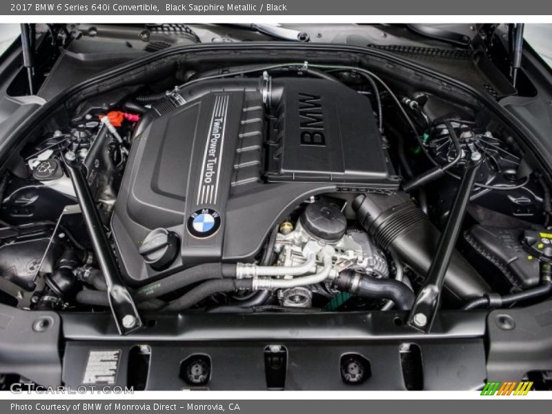 Black Sapphire Metallic / Black 2017 BMW 6 Series 640i Convertible