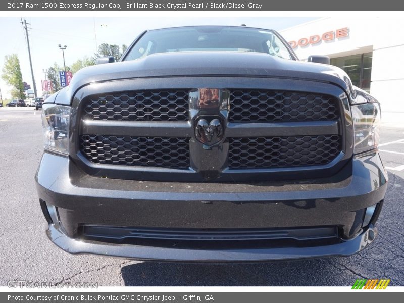 Brilliant Black Crystal Pearl / Black/Diesel Gray 2017 Ram 1500 Express Regular Cab