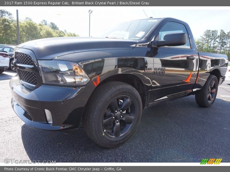 Brilliant Black Crystal Pearl / Black/Diesel Gray 2017 Ram 1500 Express Regular Cab