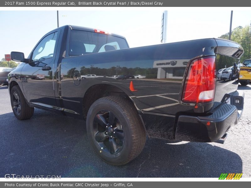 Brilliant Black Crystal Pearl / Black/Diesel Gray 2017 Ram 1500 Express Regular Cab