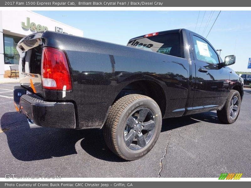 Brilliant Black Crystal Pearl / Black/Diesel Gray 2017 Ram 1500 Express Regular Cab