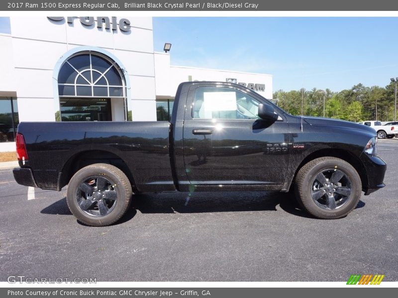 Brilliant Black Crystal Pearl / Black/Diesel Gray 2017 Ram 1500 Express Regular Cab