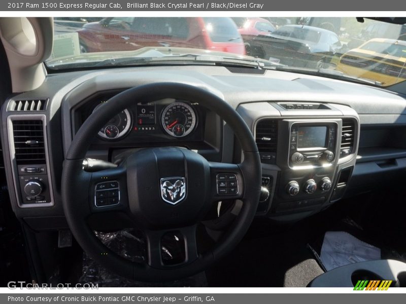 Brilliant Black Crystal Pearl / Black/Diesel Gray 2017 Ram 1500 Express Regular Cab