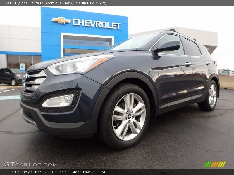 Marlin Blue / Gray 2013 Hyundai Santa Fe Sport 2.0T AWD