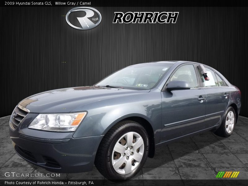 Willow Gray / Camel 2009 Hyundai Sonata GLS