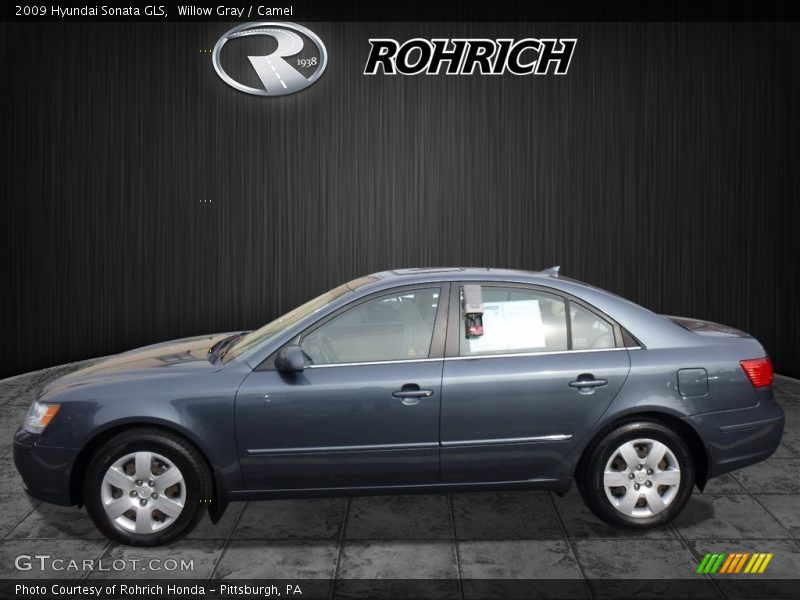 Willow Gray / Camel 2009 Hyundai Sonata GLS