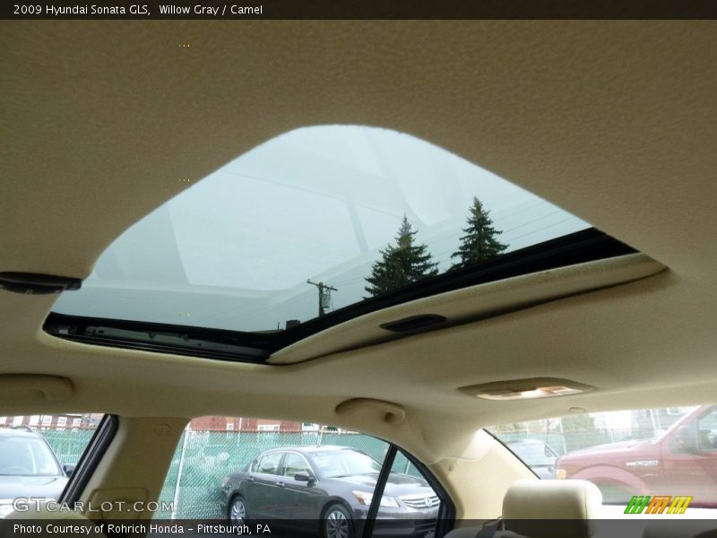 Willow Gray / Camel 2009 Hyundai Sonata GLS