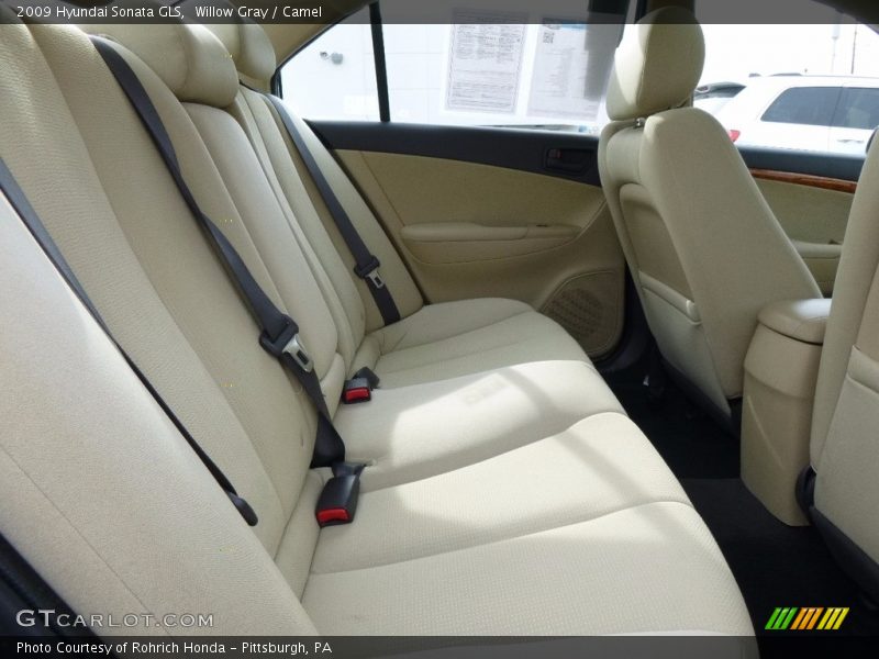 Willow Gray / Camel 2009 Hyundai Sonata GLS