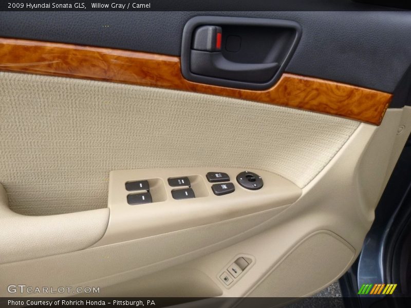 Willow Gray / Camel 2009 Hyundai Sonata GLS
