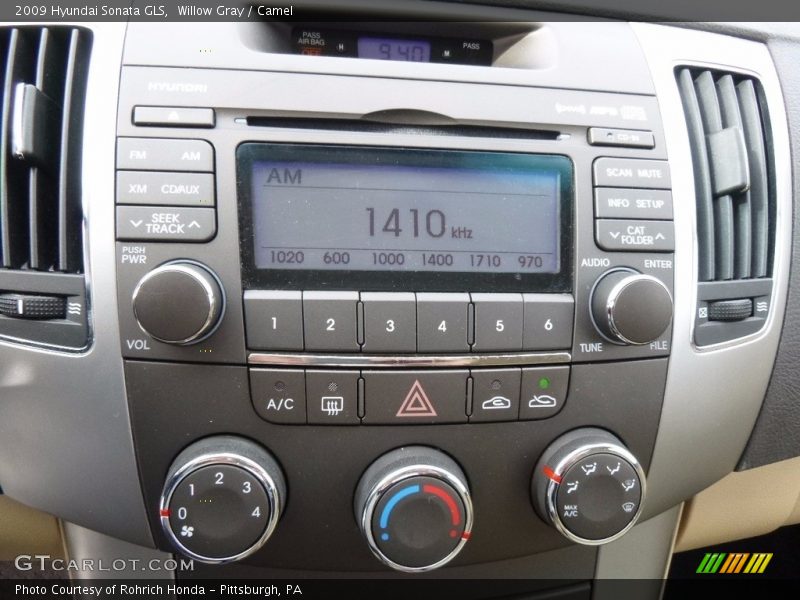 Willow Gray / Camel 2009 Hyundai Sonata GLS