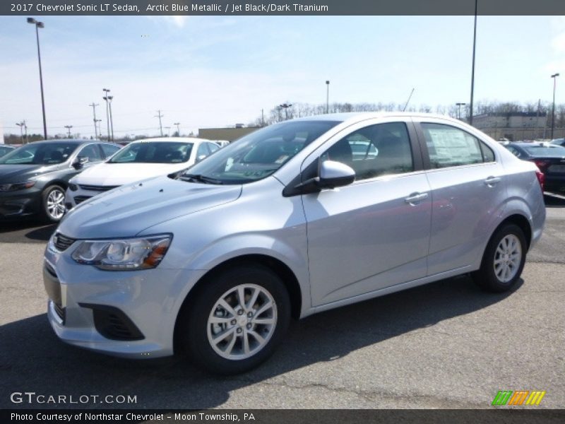Arctic Blue Metallic / Jet Black/Dark Titanium 2017 Chevrolet Sonic LT Sedan