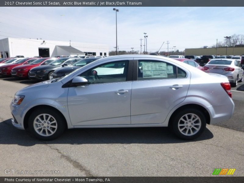 Arctic Blue Metallic / Jet Black/Dark Titanium 2017 Chevrolet Sonic LT Sedan