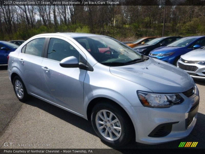 Arctic Blue Metallic / Jet Black/Dark Titanium 2017 Chevrolet Sonic LT Sedan