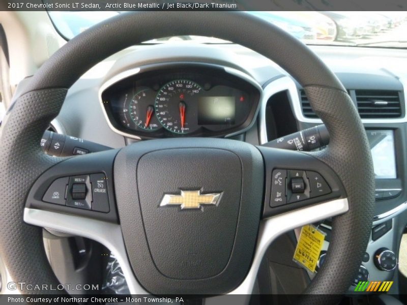 Arctic Blue Metallic / Jet Black/Dark Titanium 2017 Chevrolet Sonic LT Sedan