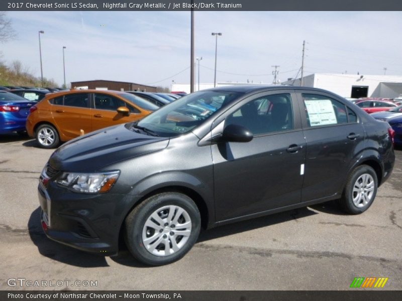 Nightfall Gray Metallic / Jet Black/Dark Titanium 2017 Chevrolet Sonic LS Sedan