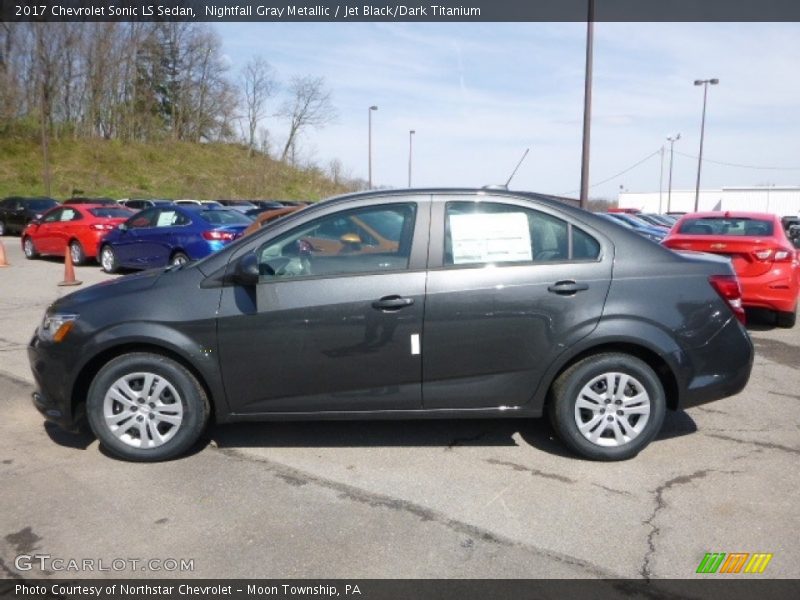 Nightfall Gray Metallic / Jet Black/Dark Titanium 2017 Chevrolet Sonic LS Sedan