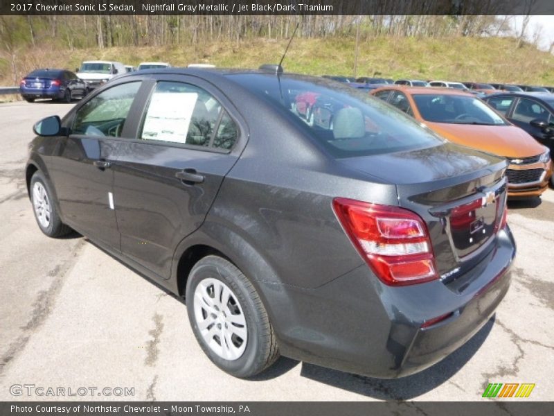 Nightfall Gray Metallic / Jet Black/Dark Titanium 2017 Chevrolet Sonic LS Sedan