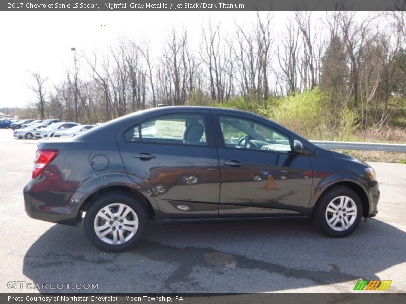 Nightfall Gray Metallic / Jet Black/Dark Titanium 2017 Chevrolet Sonic LS Sedan