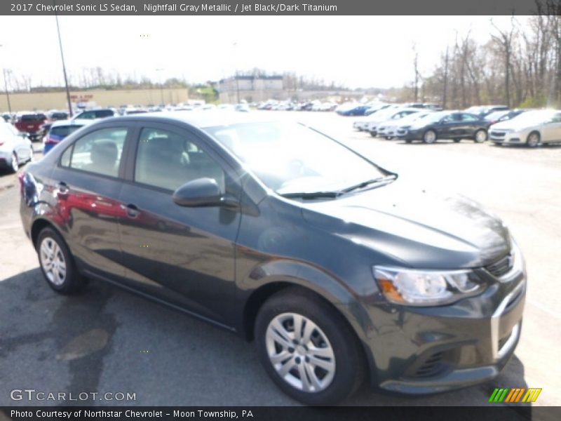 Nightfall Gray Metallic / Jet Black/Dark Titanium 2017 Chevrolet Sonic LS Sedan
