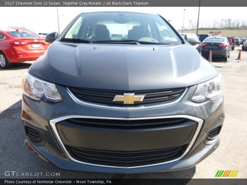 Nightfall Gray Metallic / Jet Black/Dark Titanium 2017 Chevrolet Sonic LS Sedan