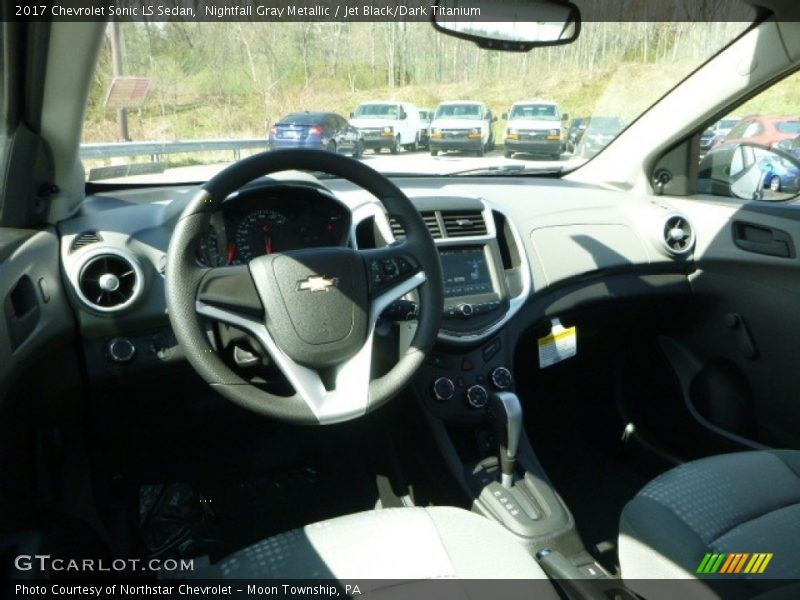 Nightfall Gray Metallic / Jet Black/Dark Titanium 2017 Chevrolet Sonic LS Sedan