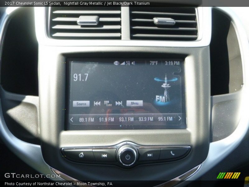 Nightfall Gray Metallic / Jet Black/Dark Titanium 2017 Chevrolet Sonic LS Sedan