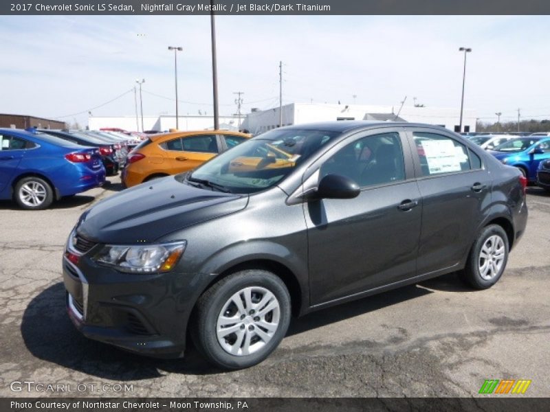 Nightfall Gray Metallic / Jet Black/Dark Titanium 2017 Chevrolet Sonic LS Sedan