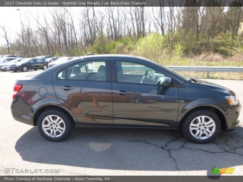 Nightfall Gray Metallic / Jet Black/Dark Titanium 2017 Chevrolet Sonic LS Sedan