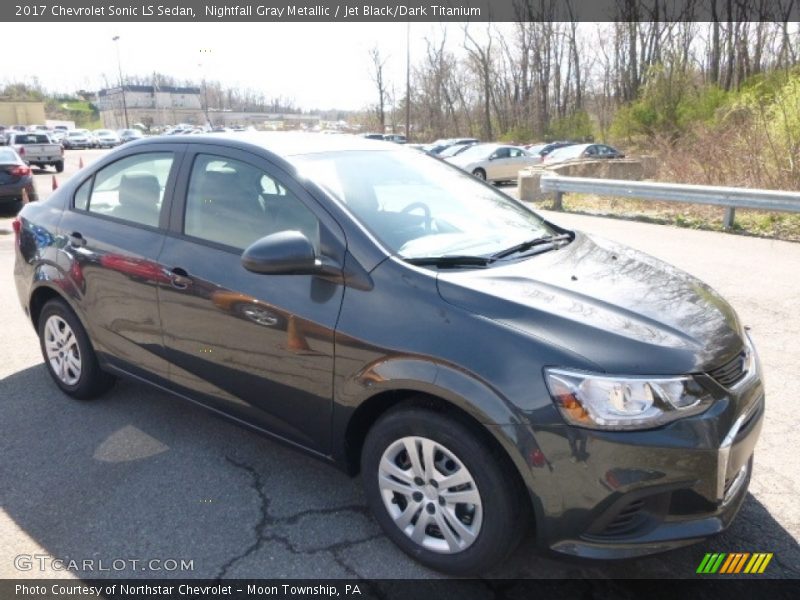 Nightfall Gray Metallic / Jet Black/Dark Titanium 2017 Chevrolet Sonic LS Sedan