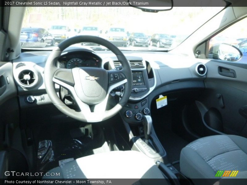 Nightfall Gray Metallic / Jet Black/Dark Titanium 2017 Chevrolet Sonic LS Sedan