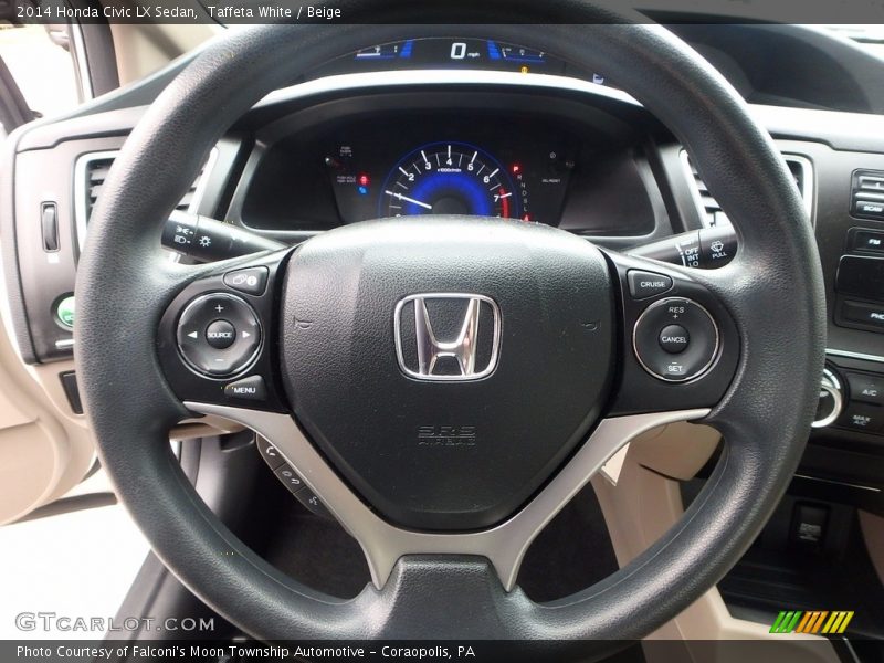 Taffeta White / Beige 2014 Honda Civic LX Sedan