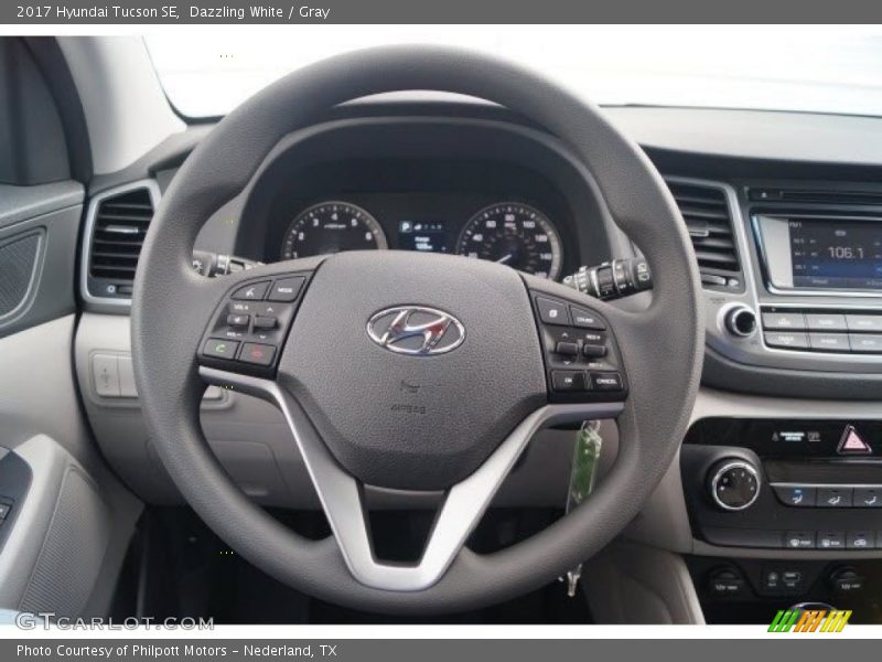 Dazzling White / Gray 2017 Hyundai Tucson SE