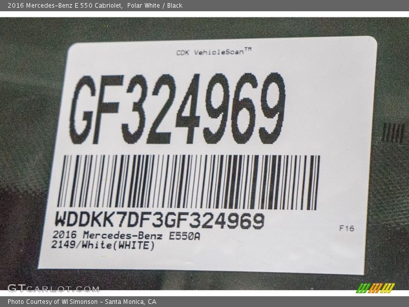 Polar White / Black 2016 Mercedes-Benz E 550 Cabriolet