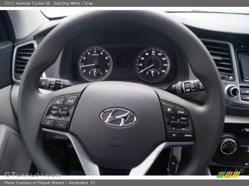 Dazzling White / Gray 2017 Hyundai Tucson SE