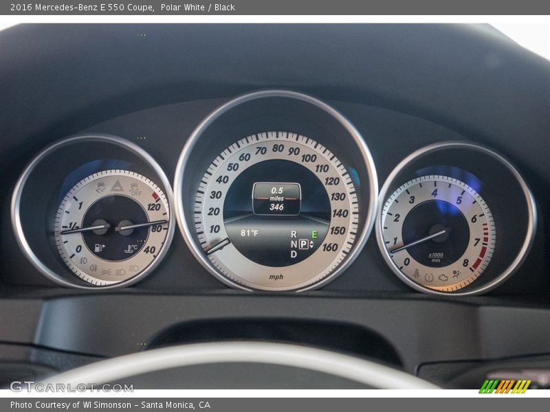  2016 E 550 Coupe 550 Coupe Gauges