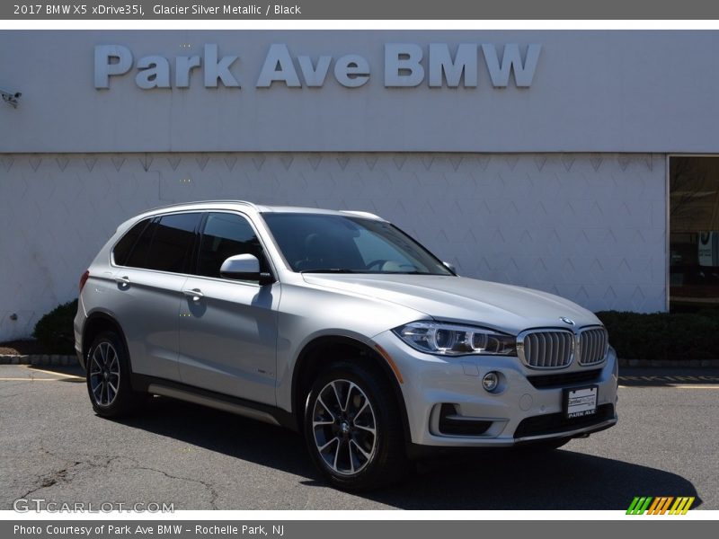 Glacier Silver Metallic / Black 2017 BMW X5 xDrive35i