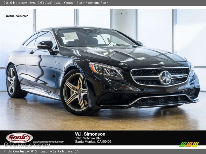 Black / designo Black 2016 Mercedes-Benz S 63 AMG 4Matic Coupe