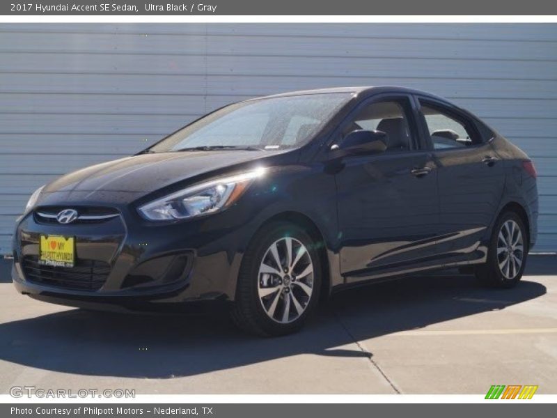 Ultra Black / Gray 2017 Hyundai Accent SE Sedan