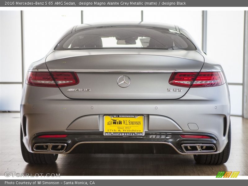 designo Magno Alanite Grey Metallic (matte) / designo Black 2016 Mercedes-Benz S 65 AMG Sedan