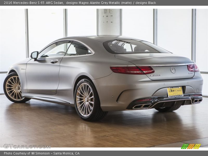 designo Magno Alanite Grey Metallic (matte) / designo Black 2016 Mercedes-Benz S 65 AMG Sedan