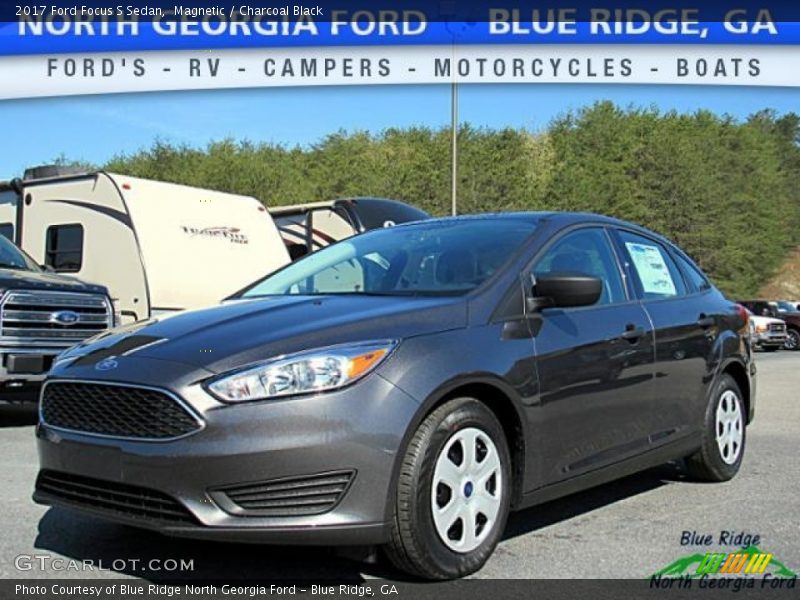 Magnetic / Charcoal Black 2017 Ford Focus S Sedan