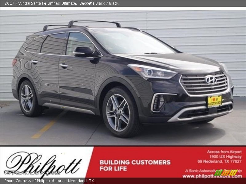 Becketts Black / Black 2017 Hyundai Santa Fe Limited Ultimate