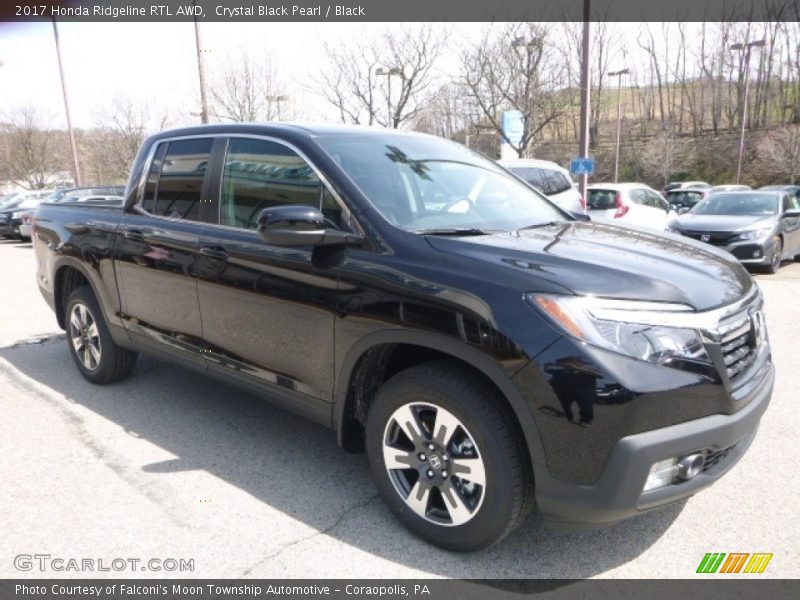 Crystal Black Pearl / Black 2017 Honda Ridgeline RTL AWD