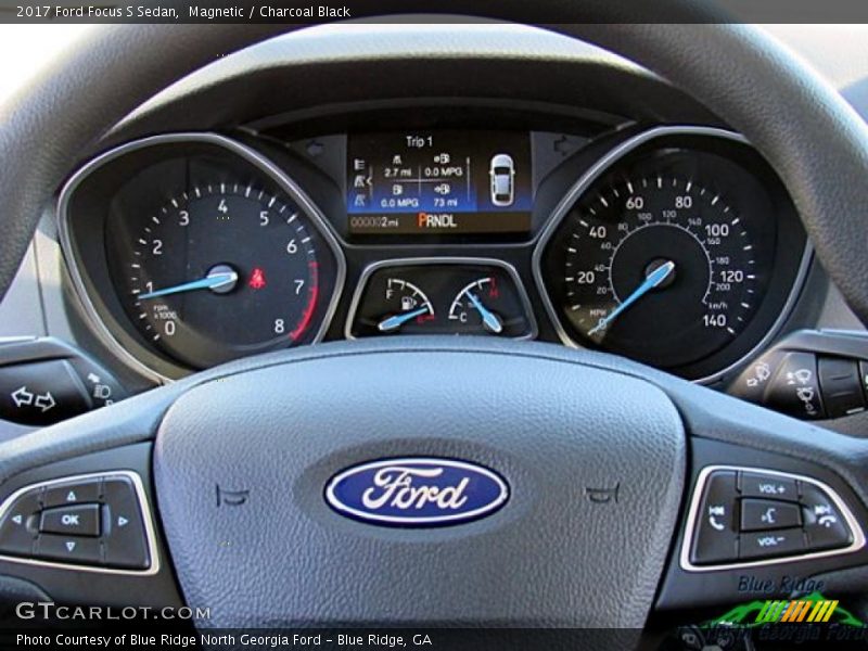 Magnetic / Charcoal Black 2017 Ford Focus S Sedan