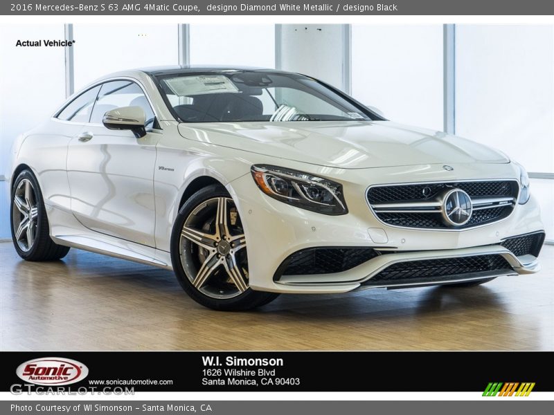 designo Diamond White Metallic / designo Black 2016 Mercedes-Benz S 63 AMG 4Matic Coupe
