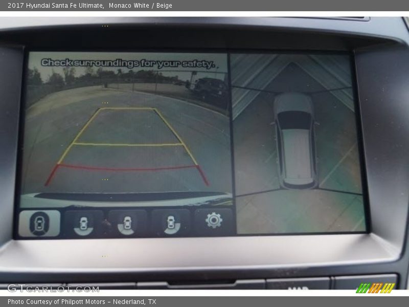 Monaco White / Beige 2017 Hyundai Santa Fe Ultimate